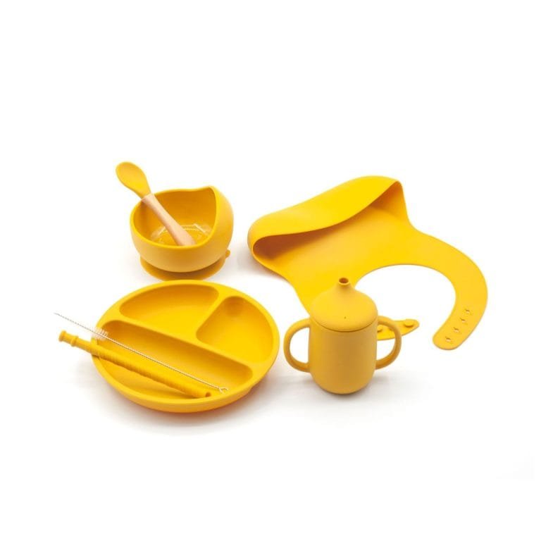 silicone-baby-feeding-set-7-pcs-set-ginger-color