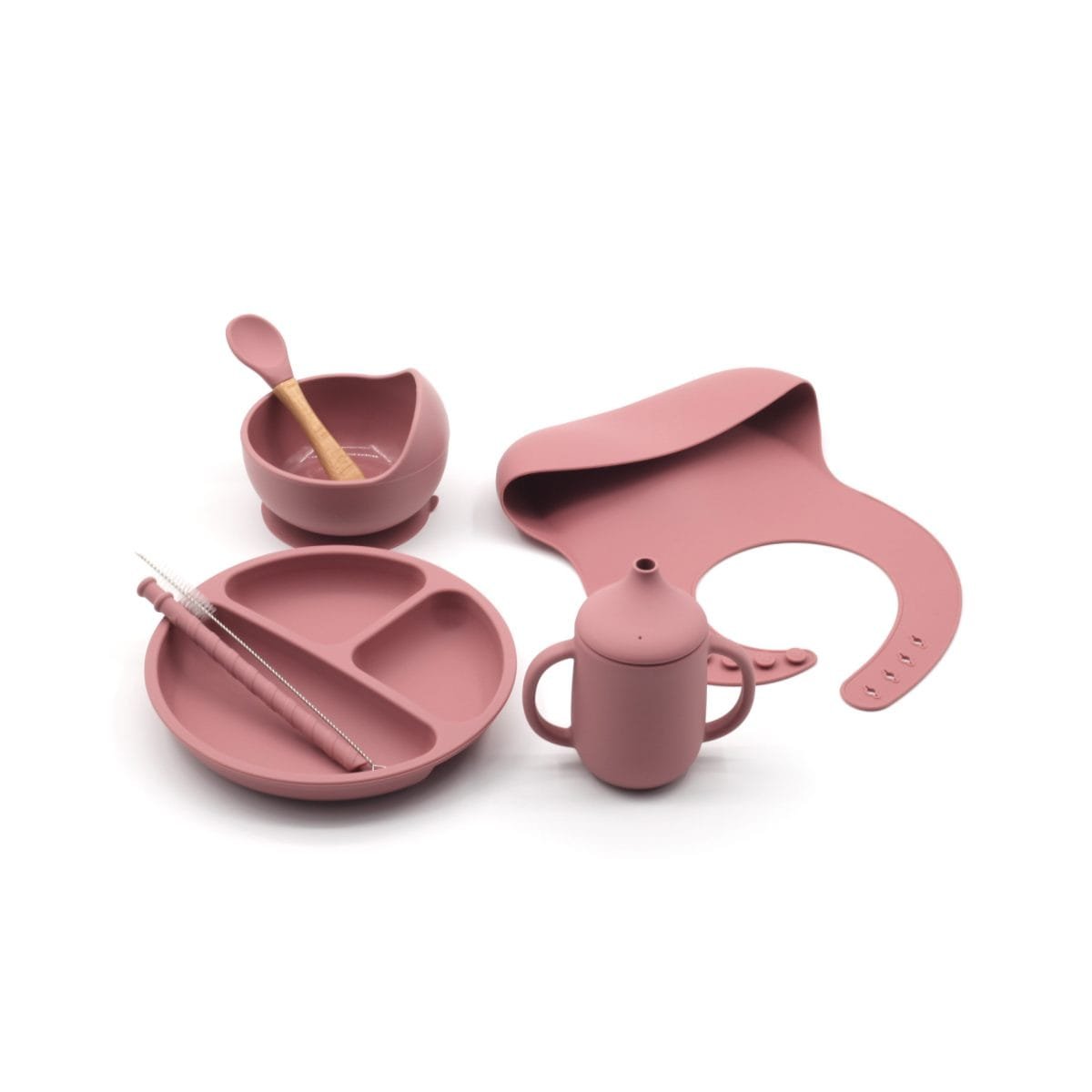 silicone-baby-feeding-set-7-pcs-set-rose-color