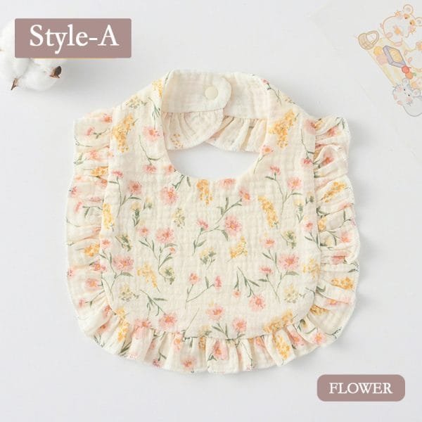 korean-style-baby-feeding-drool-bib-ruffle-floral-flower