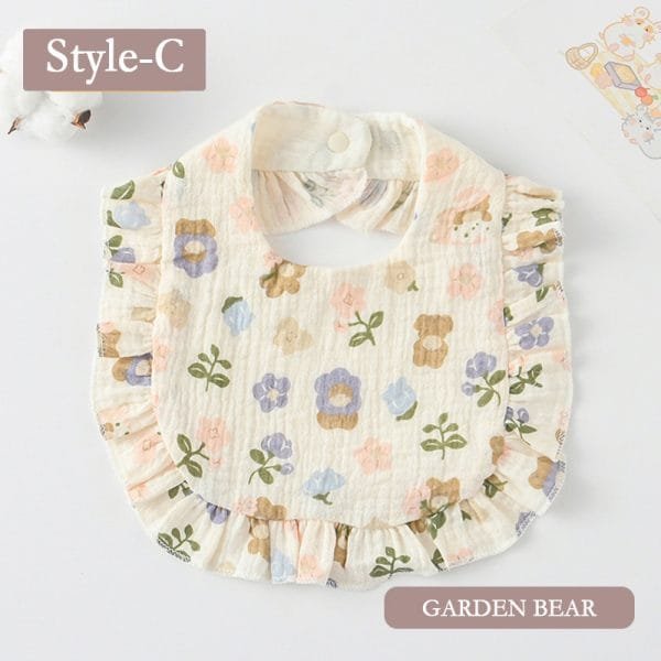 korean-style-baby-feeding-drool-bib-ruffle-floral-garden-bear