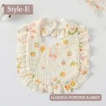 korean-style-baby-feeding-drool-bib-ruffle-floral-garden-powder-rabbit