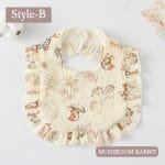 korean-style-baby-feeding-drool-bib-ruffle-floral-mushroom-rabbit