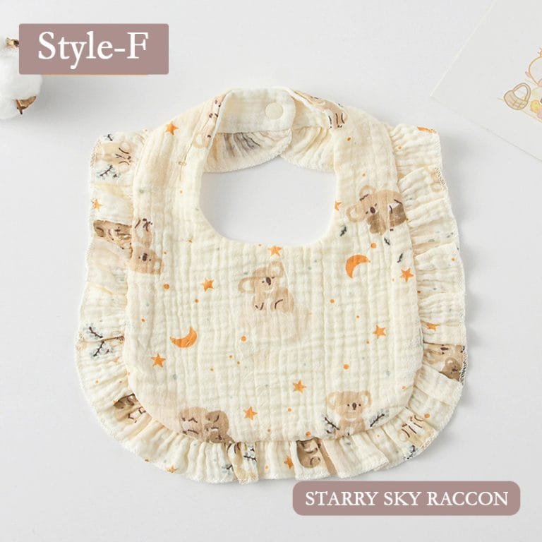 korean-style-baby-feeding-drool-bib-ruffle-floral-starry-sky-raccon